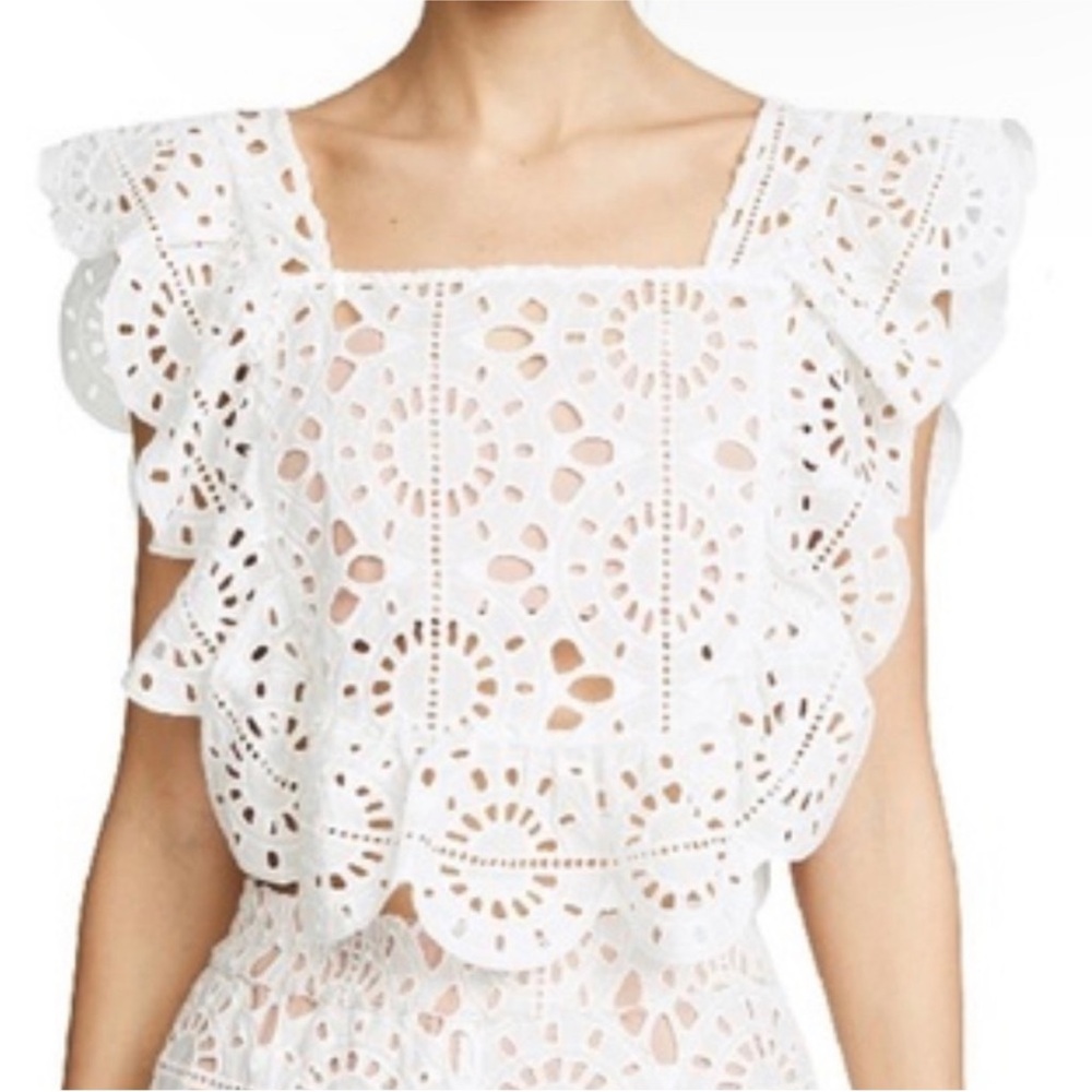 ⭐️3/$30⭐️ (bundle deal) 
Anthropologie Red Carter Lace Eyelet Top